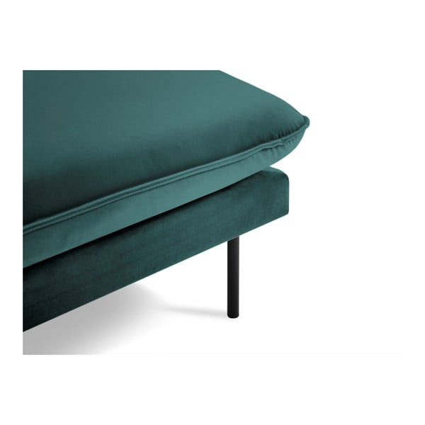 Petrolejově zelená sametová lenoška Cosmopolitan Design Vienna, pravý roh-image-3
