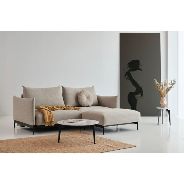 Béžová rozkládací pohovka 230 cm Malloy wood – Innovation-image-1