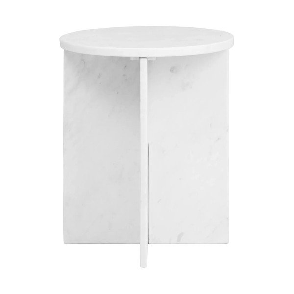 Mramorový kulatý odkládací stolek ø 40 cm Savio – Premier Housewares-image-2