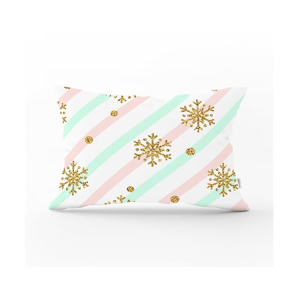 Vánoční povlak na polštář Minimalist Cushion Covers Gold Snowflake, 35 x 55 cm