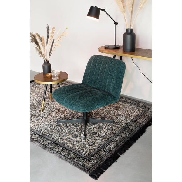 Černá stolní lampa s kovovým stínidlem (výška 60 cm) Hajo – White Label-image-4