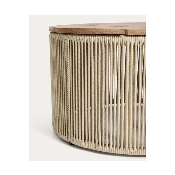 Kulatý zahradní konferenční stolek s deskou z akácie ø 60 cm Dandara – Kave Home-image-3