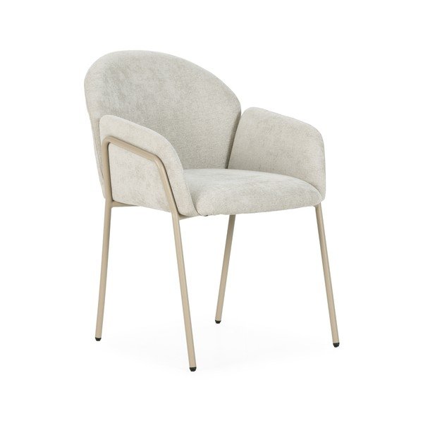 Béžová čalouněná jídelní křesla v sadě 2 ks Aslin – MOME