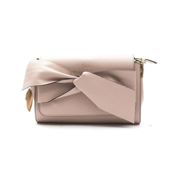 Růžovobéžová kožená kabelka f.e.v. by Francesca E. Versace Calima