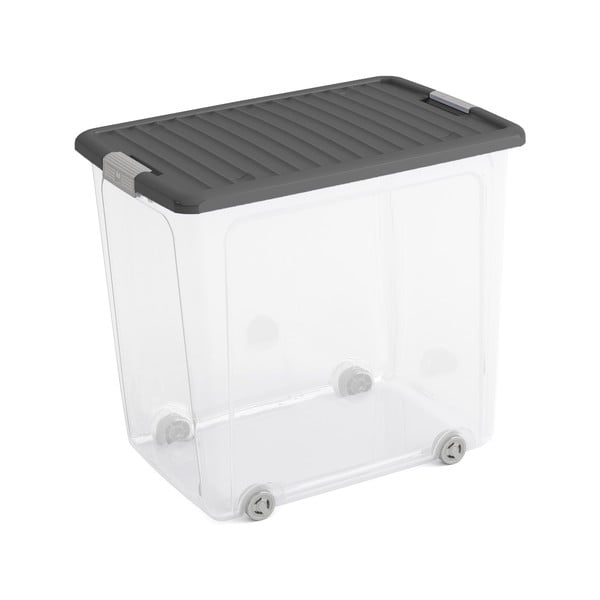 Plastový úložný box s víkem 56,5x39x51,5 cm W box XL – KIS