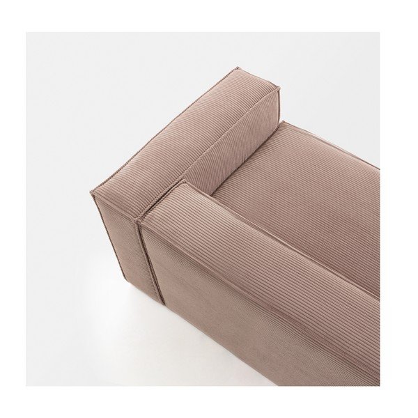 Růžová manšestrová pohovka Kave Home Blok, 240 cm-image-1