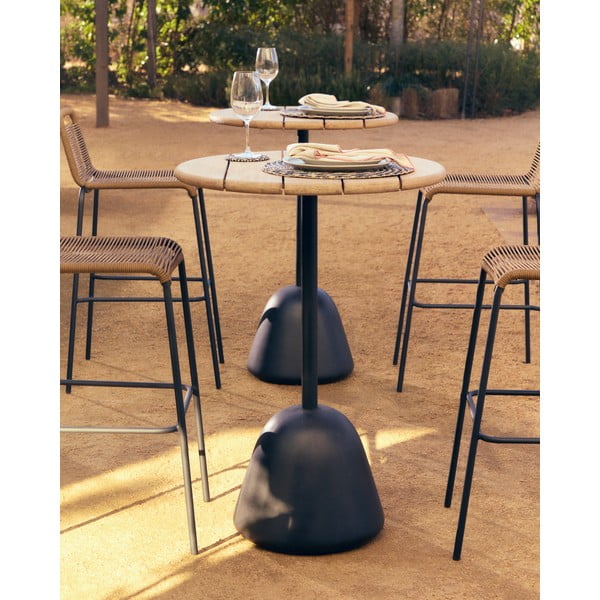 Kulatý barový stůl s deskou z akácie ø 70 cm Saura – Kave Home-image-1