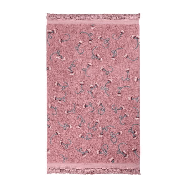 Růžový pratelný ručně tkaný bavlněný dětský koberec 140x210 cm English Garden Ash Rose – Lorena Canals