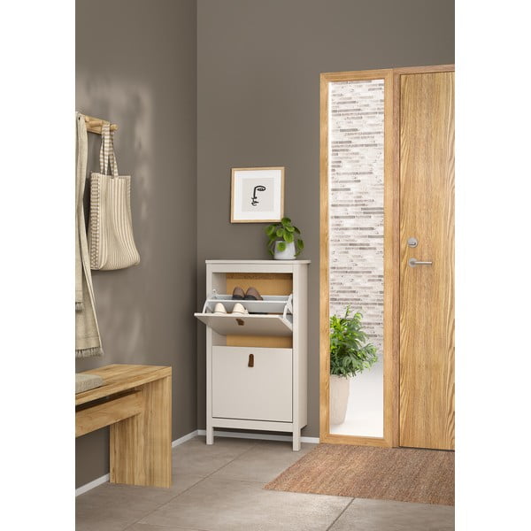 Šedobéžový výklopný botník Madrid – Tvilum-image-4