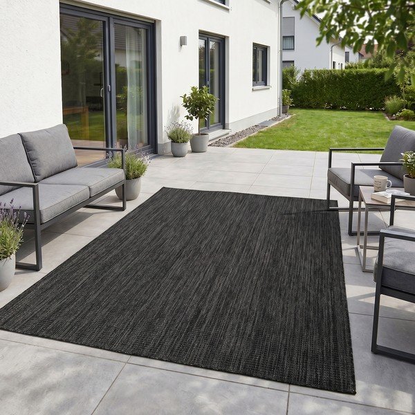 Černý vnitřní a venkovní koberec 200x290 cm Mira 1450 – Ayyildiz Carpets-image-1