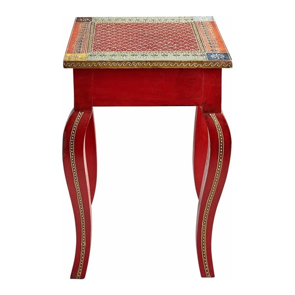 Červený odkládací stolek z mangového dřeva Støraa Vito-image-1