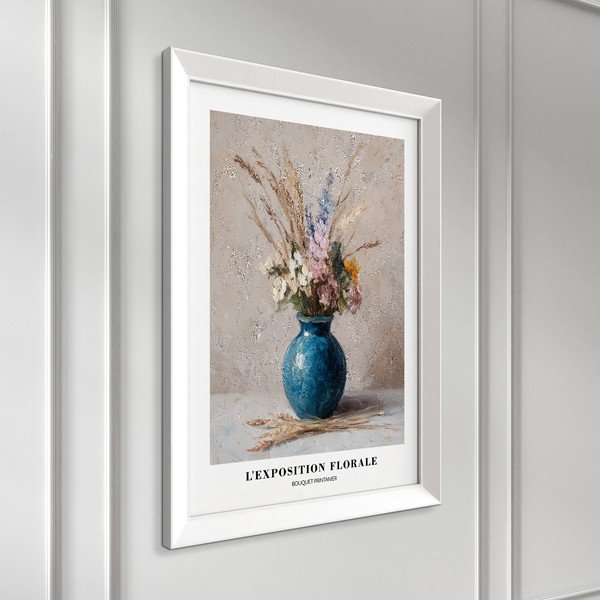 Tištěný obraz s rámem 56x75 cm Blue Vase – Styler-image-3