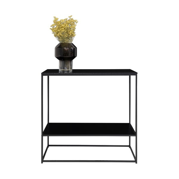 Černý konzolový stolek s černou deskou 80x36 cm Vita – House Nordic-image-3