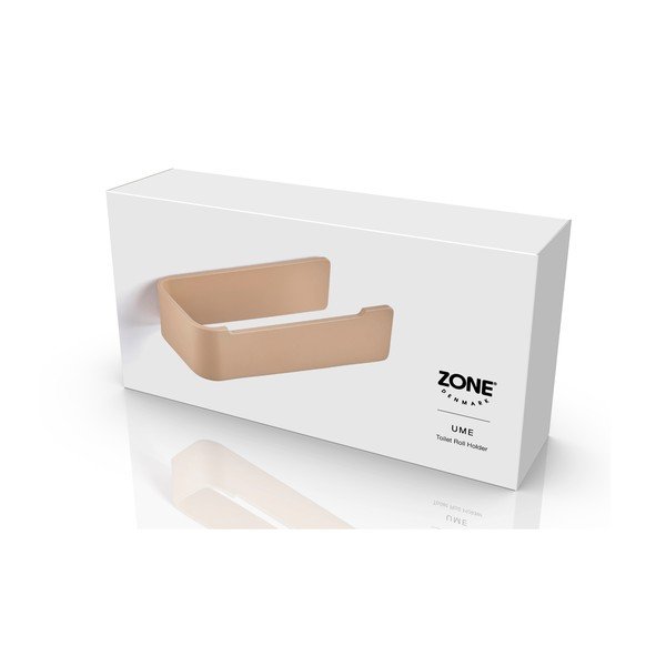 Béžový nástěnný kovový držák na toaletní papír Ume – Zone-image-3