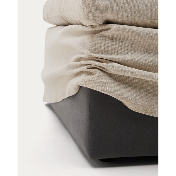 Béžová lněná podnožka Zenira – Kave Home-image-4