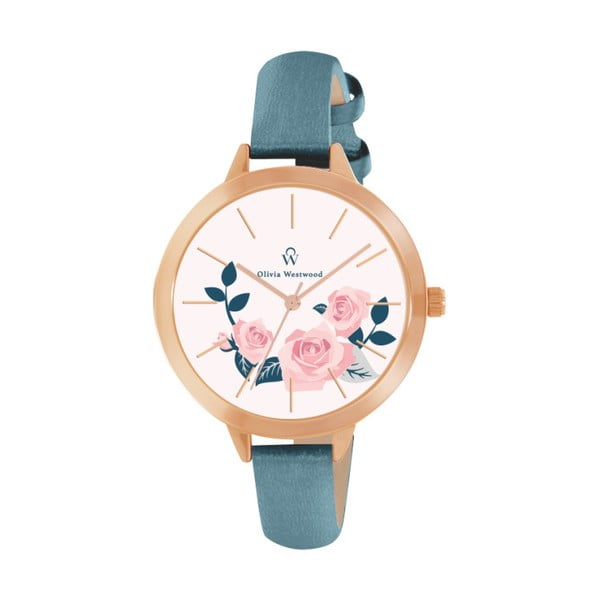 Dámské hodinky s řemínkem v modré barvě Olivia Westwood Mahono