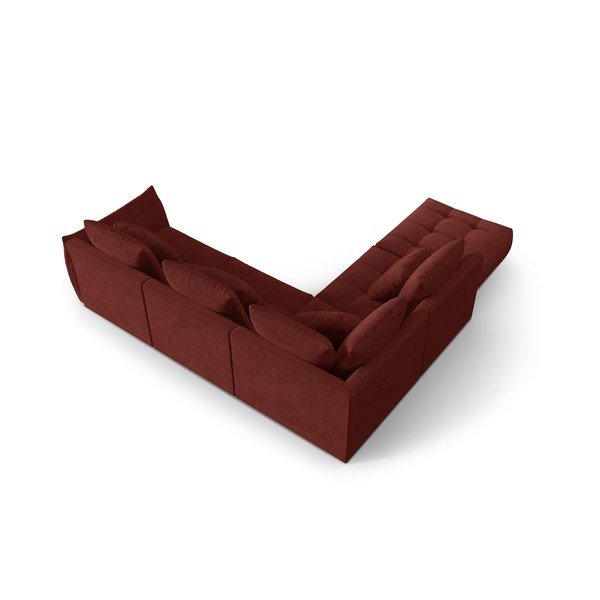 Červená rohová pohovka (levý roh/do L) Bloom – Micadoni Home-image-3