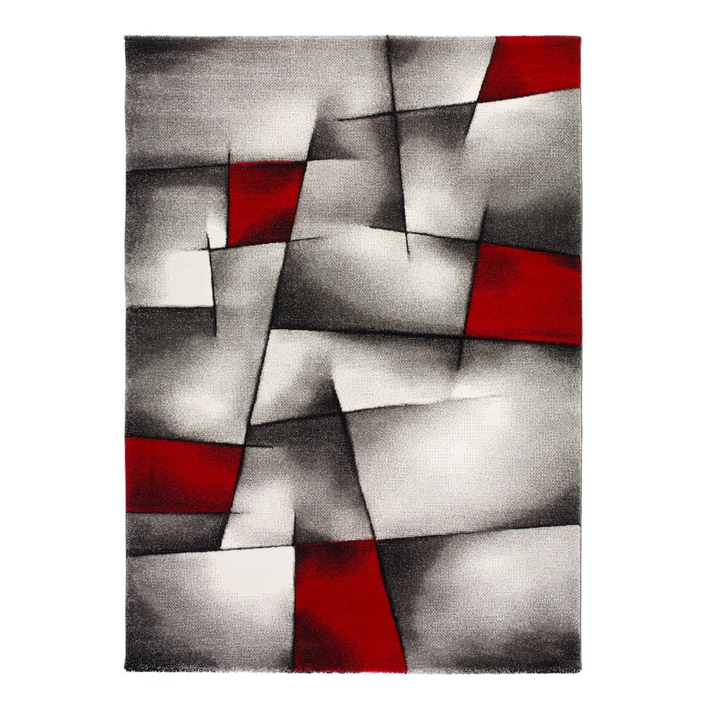 Červeno-šedý koberec Universal Malmo, 60 x 120 cm