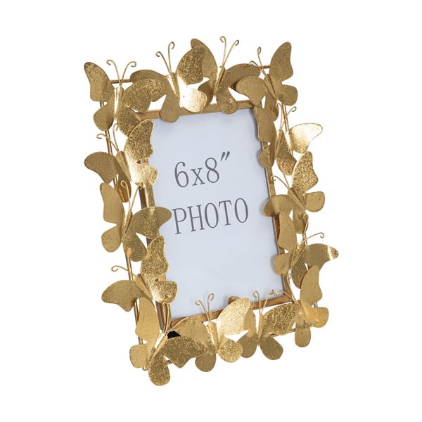 Kovový stojací rámeček ve zlaté barvě 28x30,5 cm Butterfly – Mauro Ferretti-image-2
