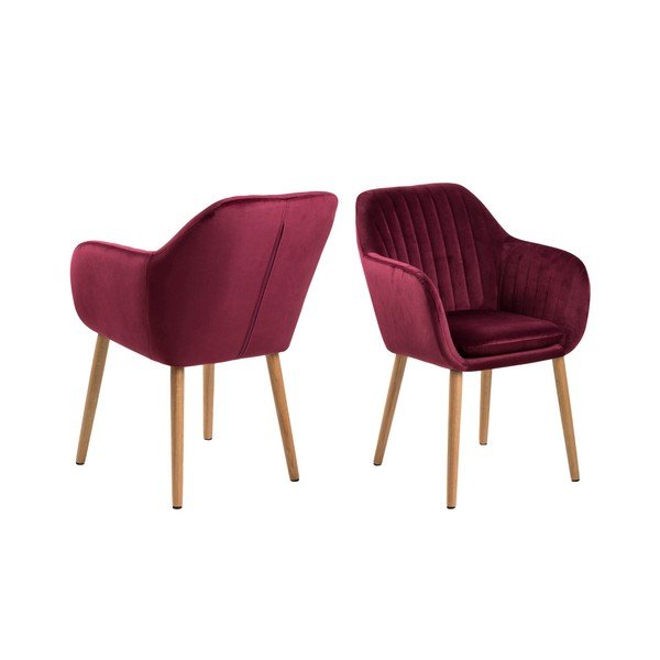 Vínově červená jídelní židle Actona Emilia Vic-image-4