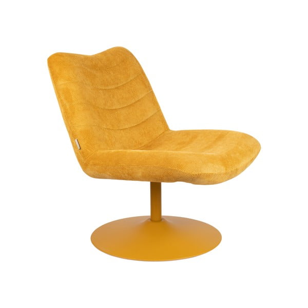 Okrově žluté sametové křeslo Bubba – Zuiver