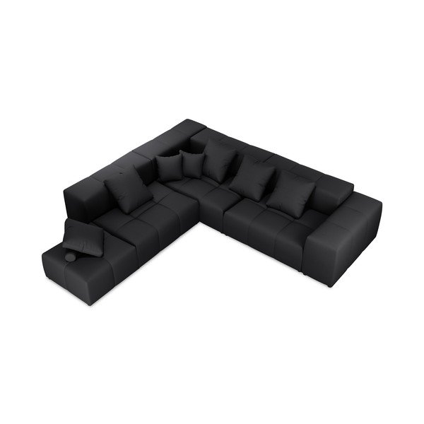 Černá rohová pohovka (variabilní) Rome - Cosmopolitan Design-image-2