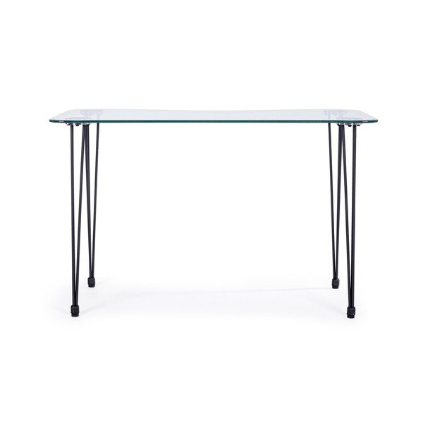 Pracovní stůl se skleněnou deskou 60x120 cm Rondo – Bizzotto-image-2