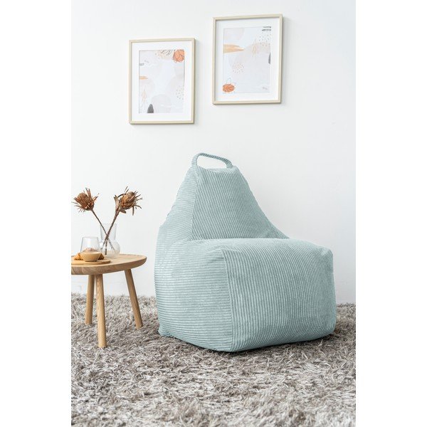 Manšestrový sedací vak v mentolové barvě Play Amuse – SLOWDOWN-image-1