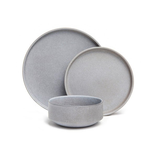 18dílná sada šedého kameninového nádobí Bonami selection Malia