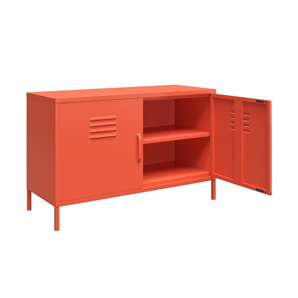 Oranžová kovová skříňka Novogratz Cache, 100 x 64 cm-image-4