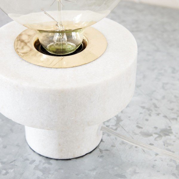 Stolní bílá lampa House Doctor White Marble-image-3