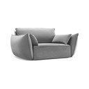 Světle šedé sametové křeslo Vanda – Mazzini Sofas