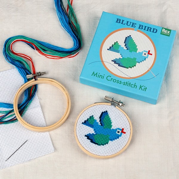Kreativní sada Cross-stitch Kit Blue Bird – Rex London-image-1