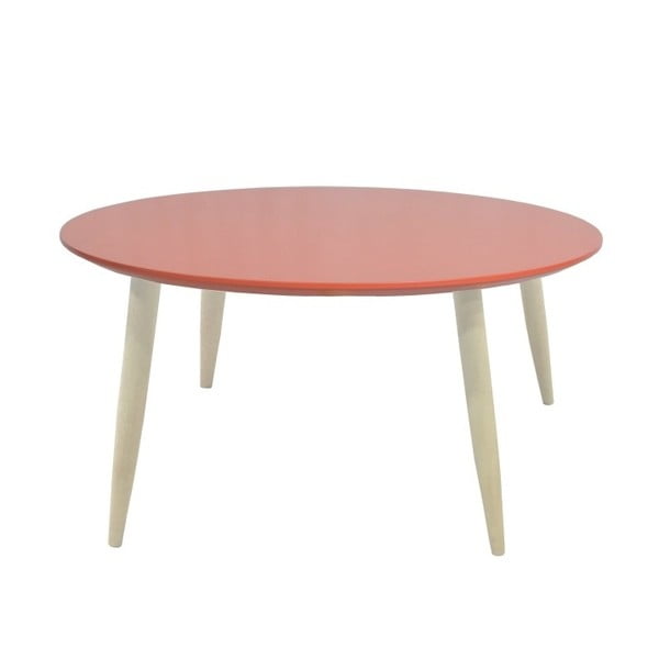 Červený odkládací stolek 13Casa Pastel, Ø 58 cm