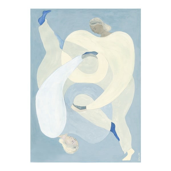 Plakát 50x70 cm Hold You - Blue – Sofia Lind – The Poster Club