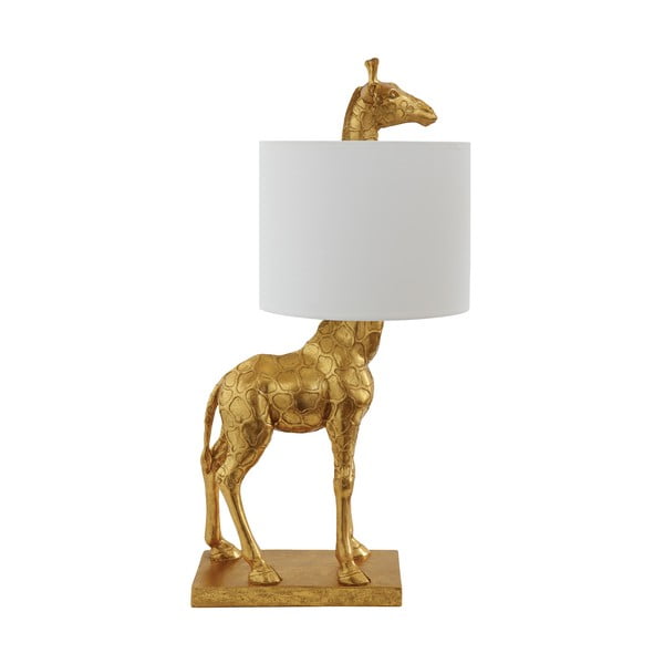 Stolní lampa ve zlaté barvě s textilním stínidlem (výška 70 cm) Silas – Bloomingville