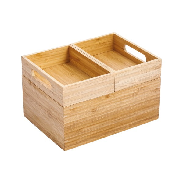 Bambusový koupelnový organizér na kosmetiku v přírodní barvě Isalys – MSV-image-3