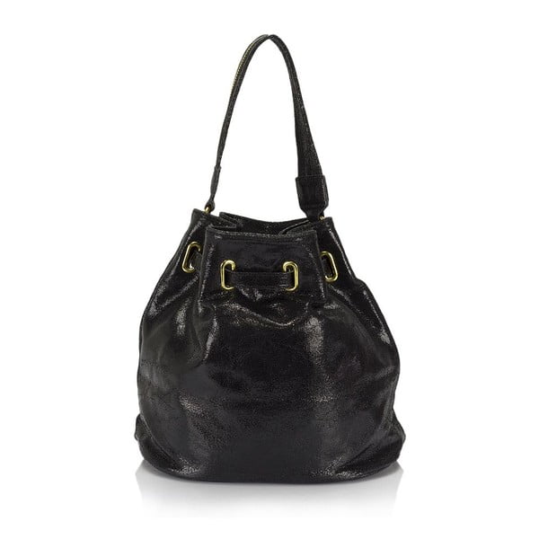 Černá kožená kabelka Lisa Minardi Prisha