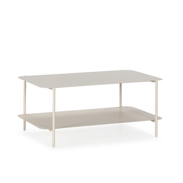 Krémový kovový konferenční stolek 58x90 cm Beatrix – MOME