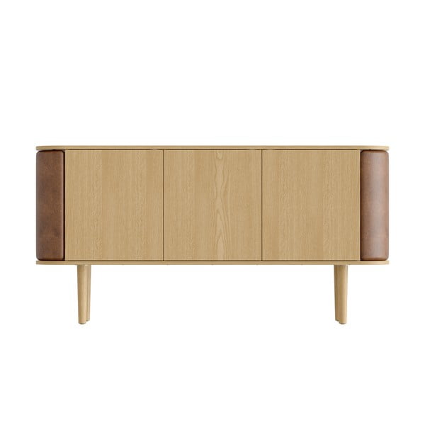 Nízká komoda v dekoru dubu ve světle hnědo-přírodní barvě 150x75 cm Treasures – UMAGE-image-3