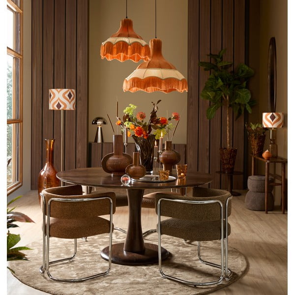 Světle hnědé čalouněné jídelní křeslo s područkami Adante – Light & Living-image-2