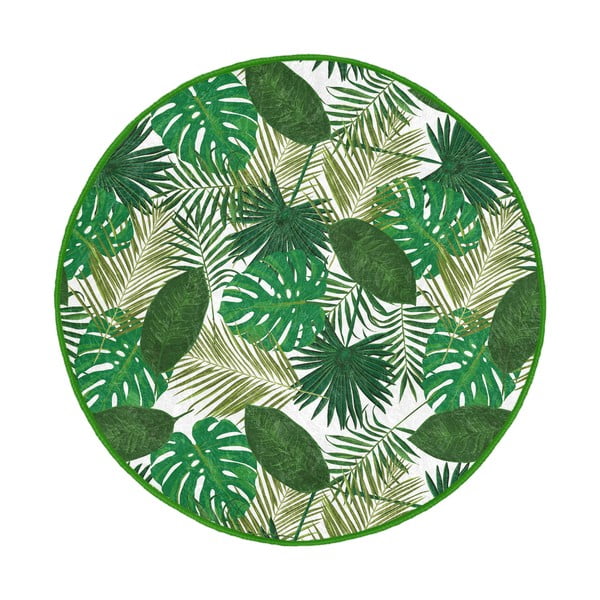 Zelený pratelný kulatý koberec vhodný pro robotické vysavače ø 100 cm Comfort – Mila Home