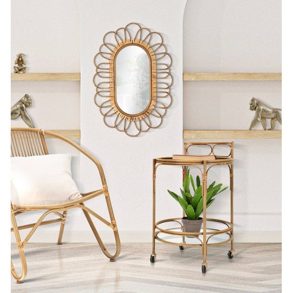 Kovový servírovací stolek na kolečkách ø 51 cm Panama – Mauro Ferretti-image-1