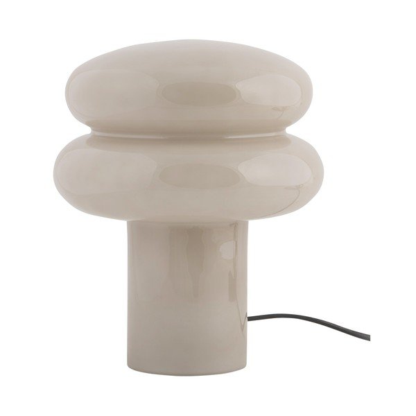 Béžová skleněná stolní lampa (výška 24 cm) Incesante – Leitmotiv