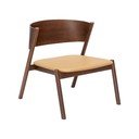 Tmavě hnědé křeslo Oblique – Hübsch