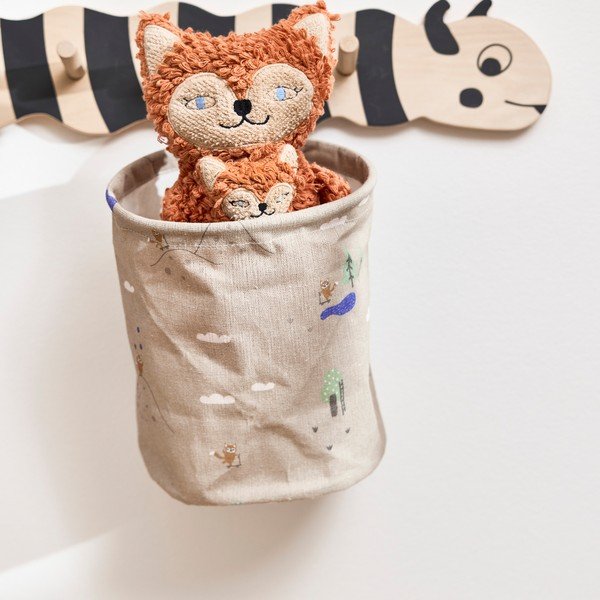 Béžové látkové dětské koše na hračky v sadě 2 ks ø 18x22 cm Foxy – OYOY Mini-image-1