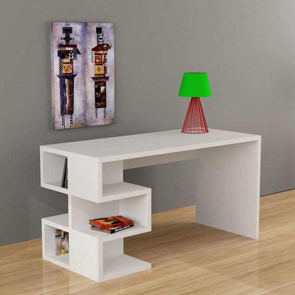 Bílý pracovní stůl Aaron-image-1