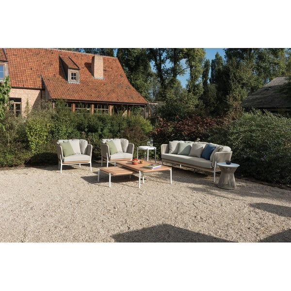 Zahradní odkládací stolek z teakového dřeva 75x68 cm Omer – Diphano-image-3