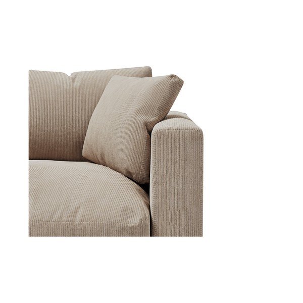 Krémová manšestrová pohovka 220 cm Comfy – Scandic-image-4