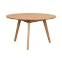 Kulatý konferenční stolek v dekoru dubu v přírodní barvě 90x90 cm Yumi - Rowico